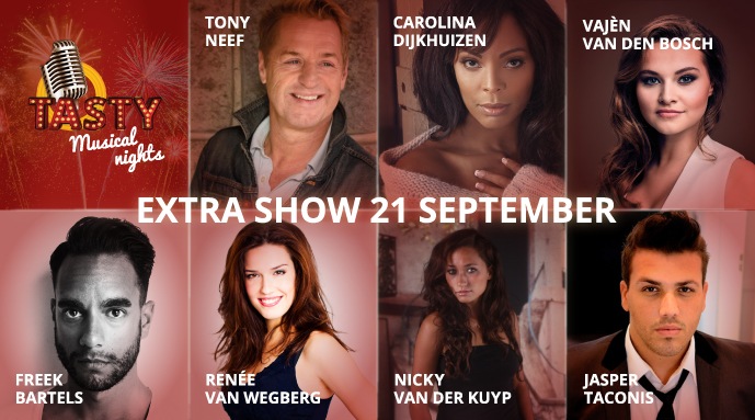 Extra show 'Tasty Musical Nights' op 21 september
