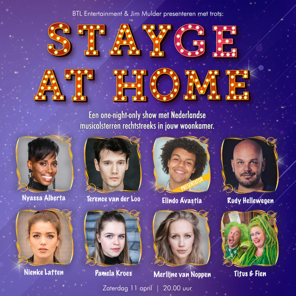 Musicalsterren komen in actie voor Rode Kruis met 'Stayge At Home'