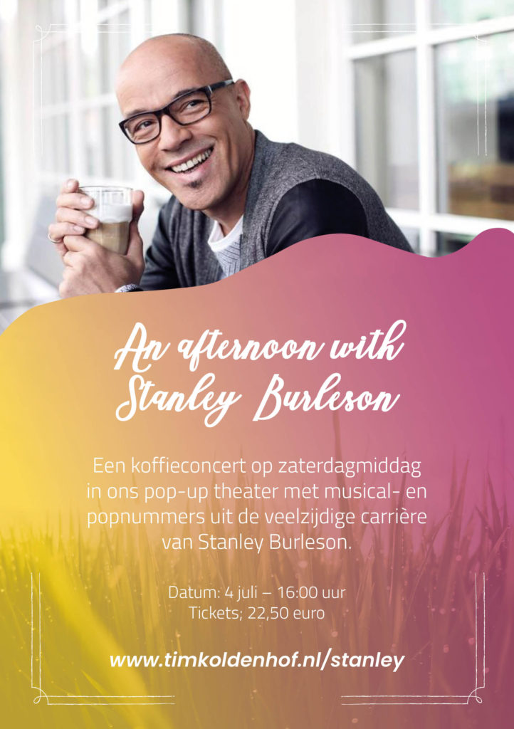 Stanley Burleson geeft koffieconcert in Apeldoorn